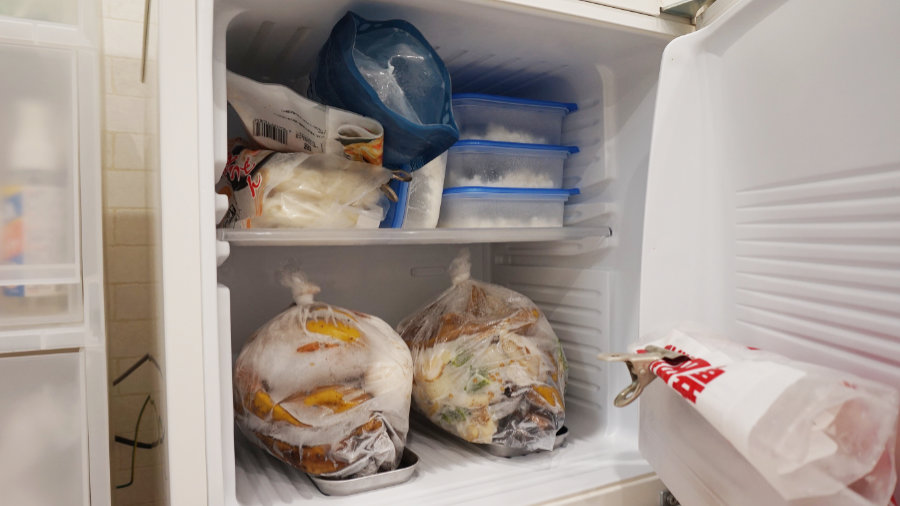 画像：冷凍庫の生ゴミ